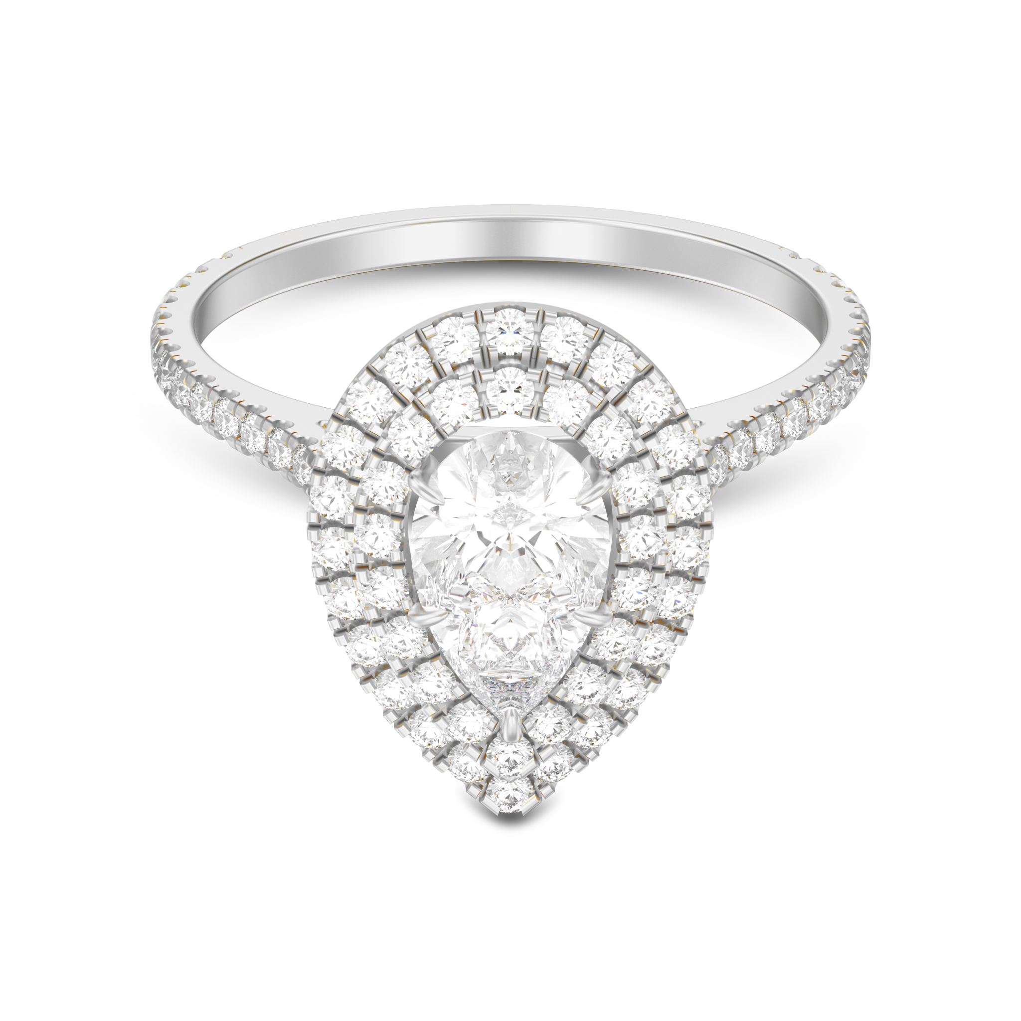 Double-Halo-Pear-Shape-Ring